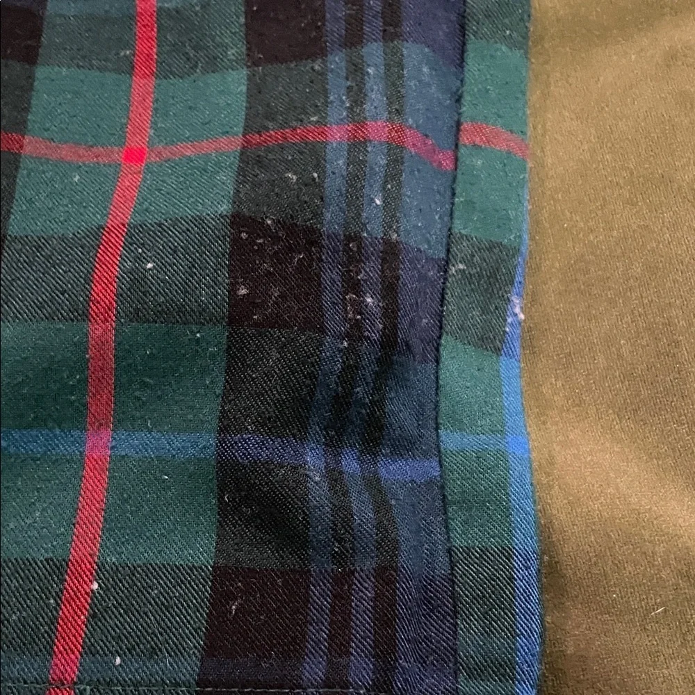 Old Navy Green and Blue Plaid Kids Pants Size 6-7